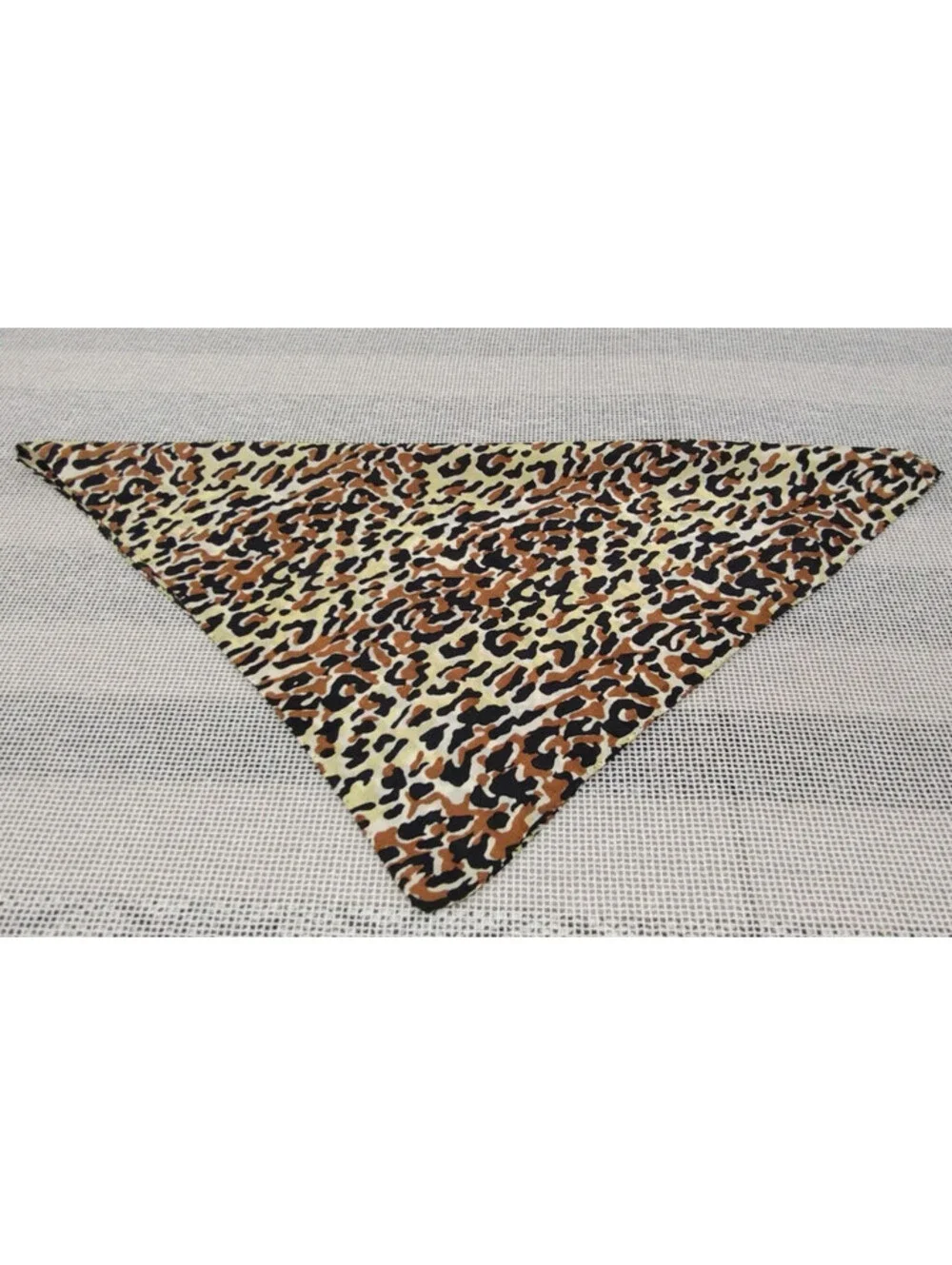 Vintage 50s 60s Silk Leopard Scarf Handkerchief 17 inches UNISEX Mod Rockabilly